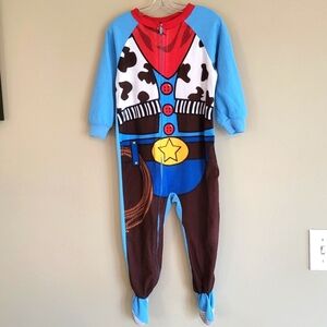 Light fleece zip up footed sleepwear